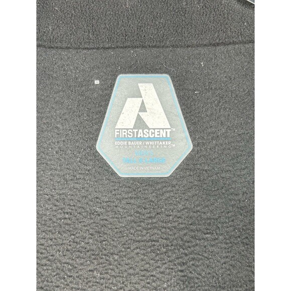 Eddie Bauer First Ascent Fleece Shirt Men's XLT Black Pullover 1/2 Zip Outdoor - Picture 12 of 12